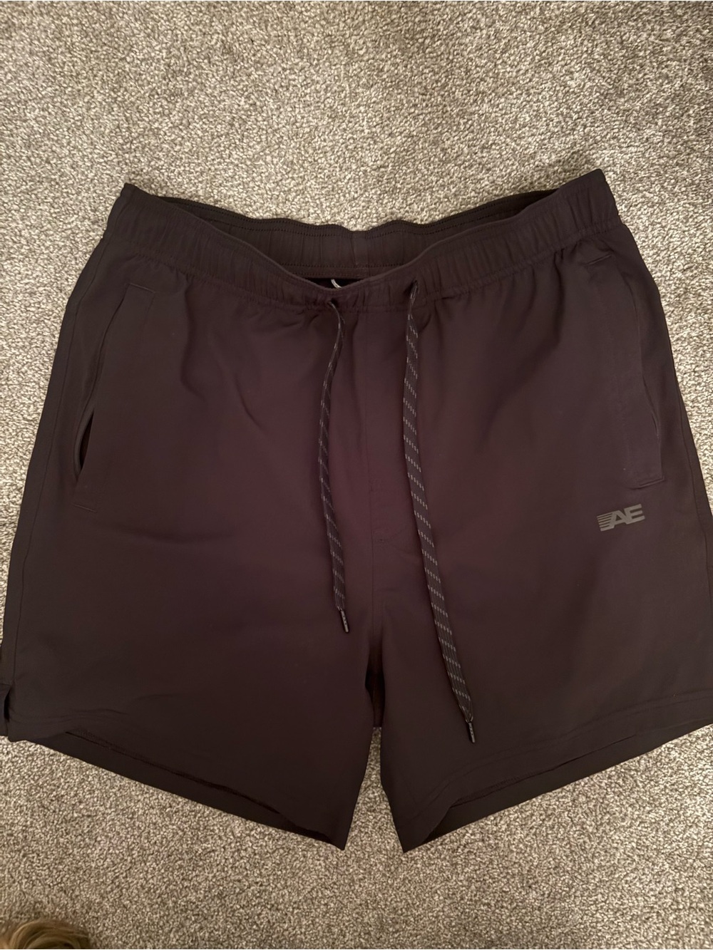 Men's Black American Eagle Drawstring Shorts